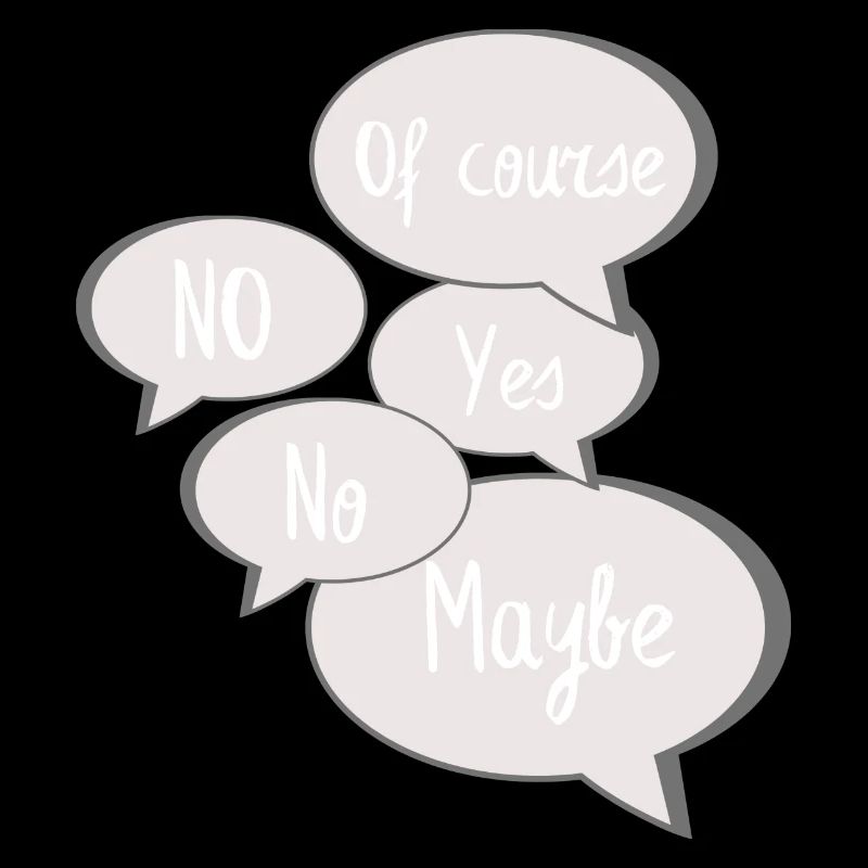 No Yes Maybe Of Course Statement Answers grey