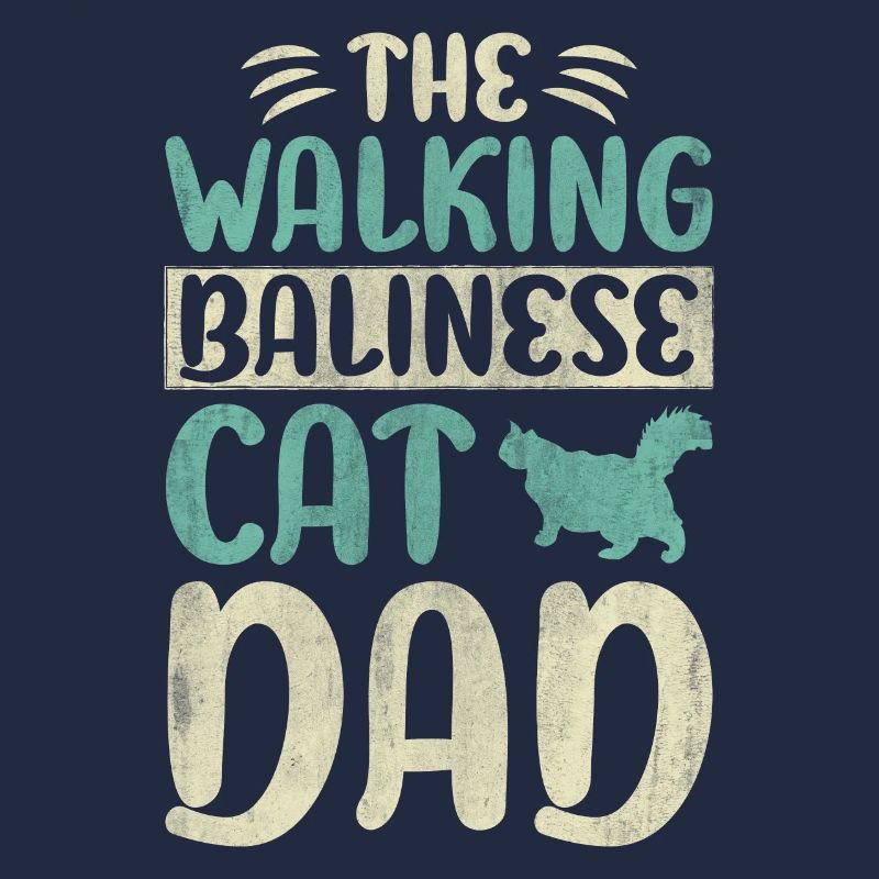 Le chat balinais marchant Papa Kitty Chat Marche