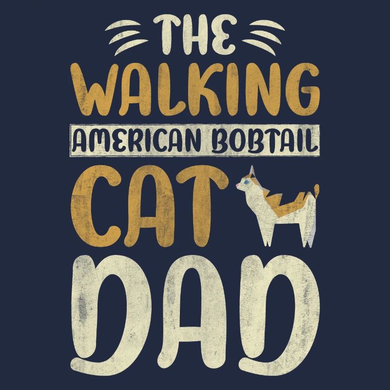 Le Walking American Bobtail Cat Dad Cat Walking