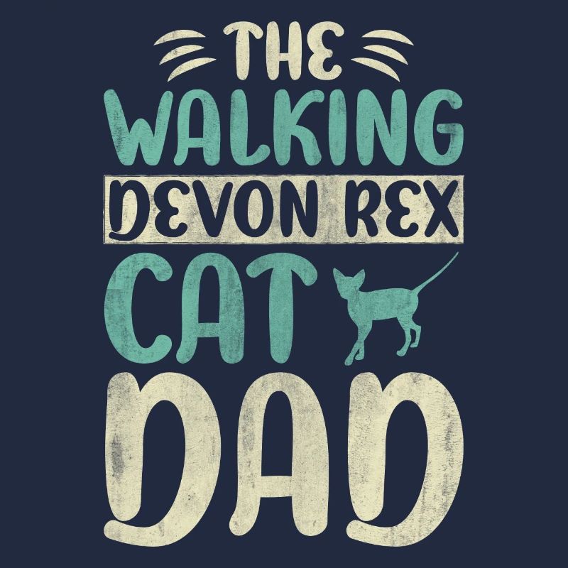 La marche Devon Rex Cat Dad Kitty Cat Walking