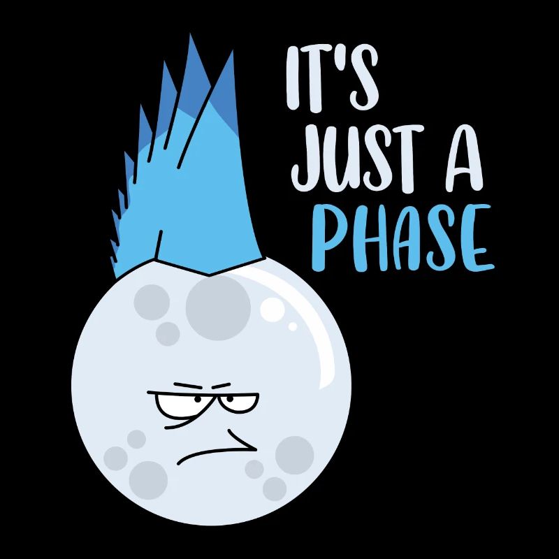 C’est juste une phase drôle de pleine lune Pun Cycle lunaire