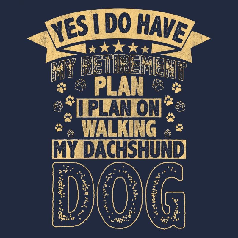 Plan de retraite Promenant mon chien teckel à la retraite