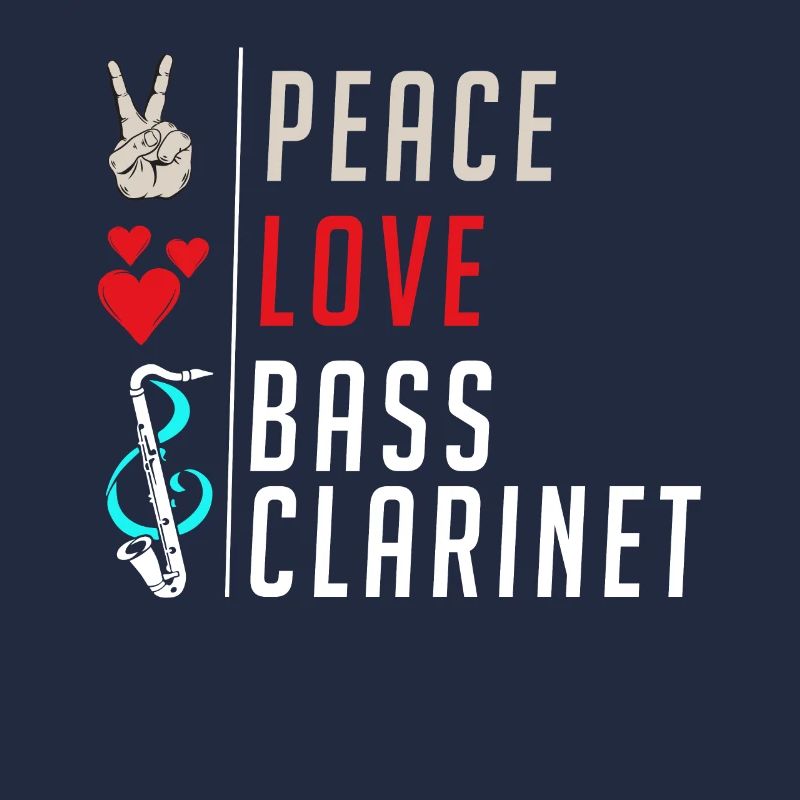 Peace Love Clarinette Basse Clarinette