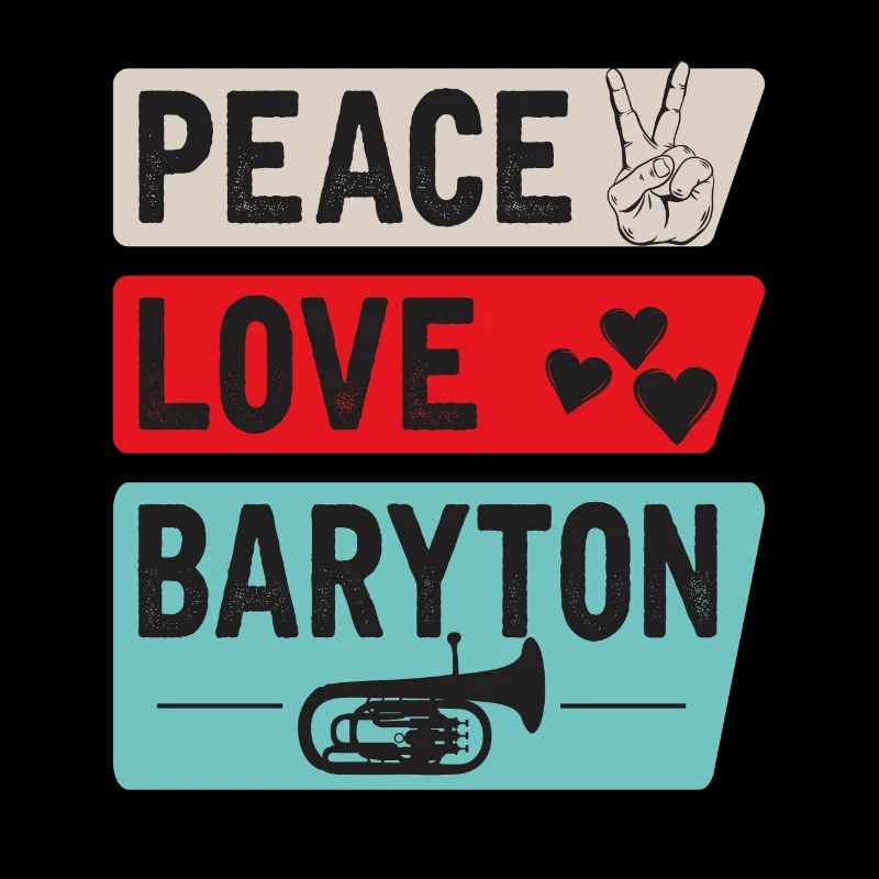Peace Love Baryton Funny Baryton Player