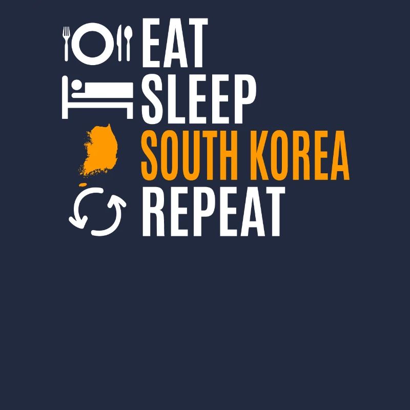 Eat Sleep Corée du Sud Repeat Gift