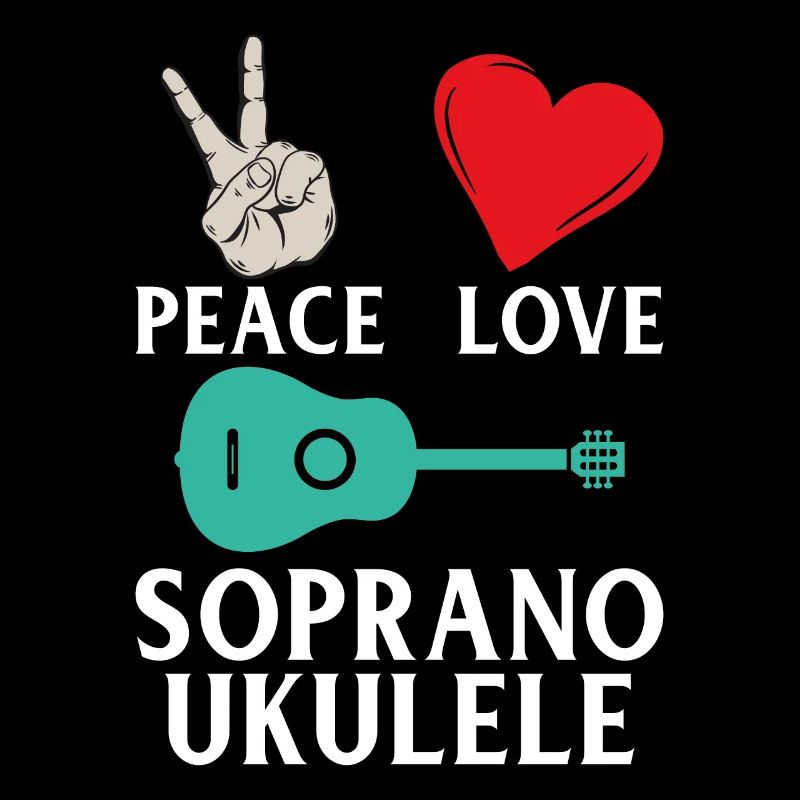 Peace Love Soprano Ukulele Instrument