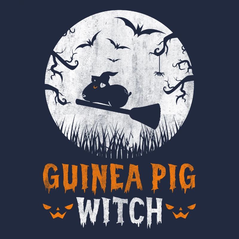 Halloween Guinea Pig Witch Spooky Bats