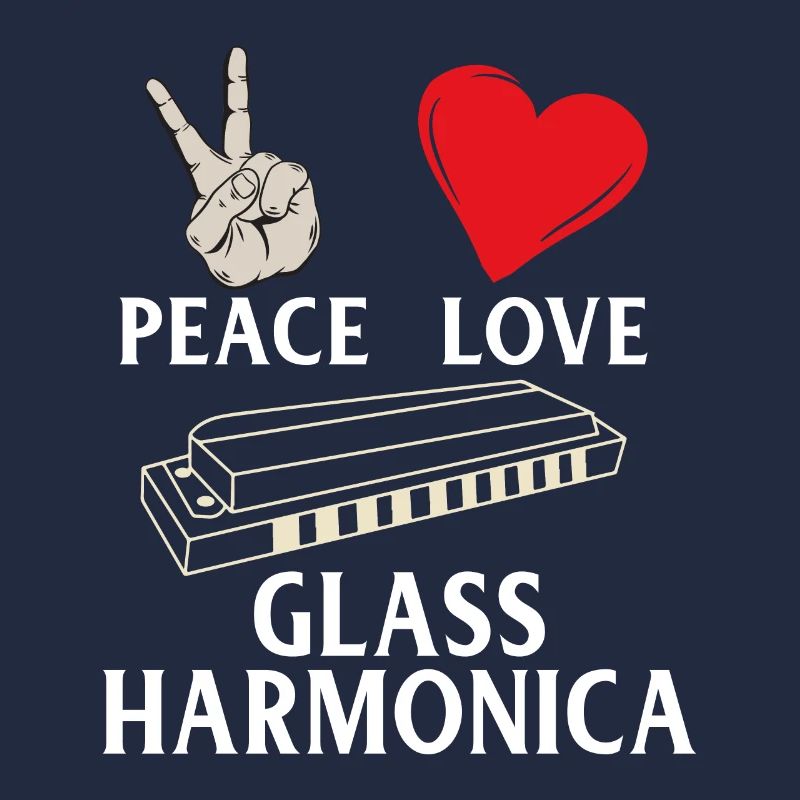 Peace Love Glass Harmonica Instrument