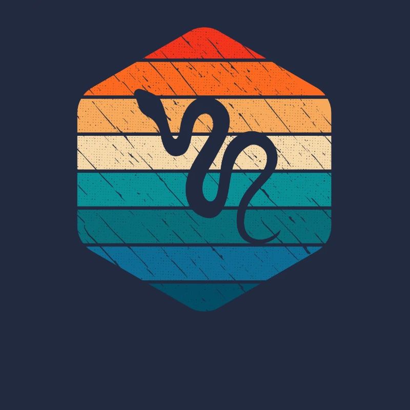 Snake Retro Reptile Python Idée cadeau