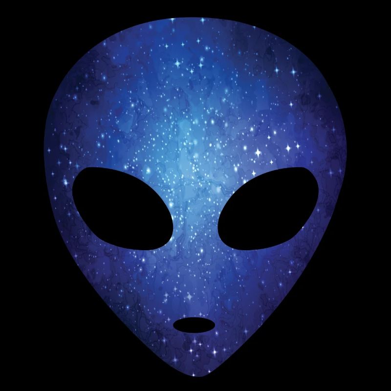 Psychedelic Alien Head Kosmische Galaxie Weltraum