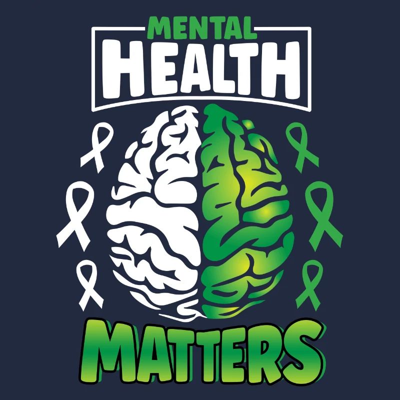 Mental Health Matters Spread Awareness Brain