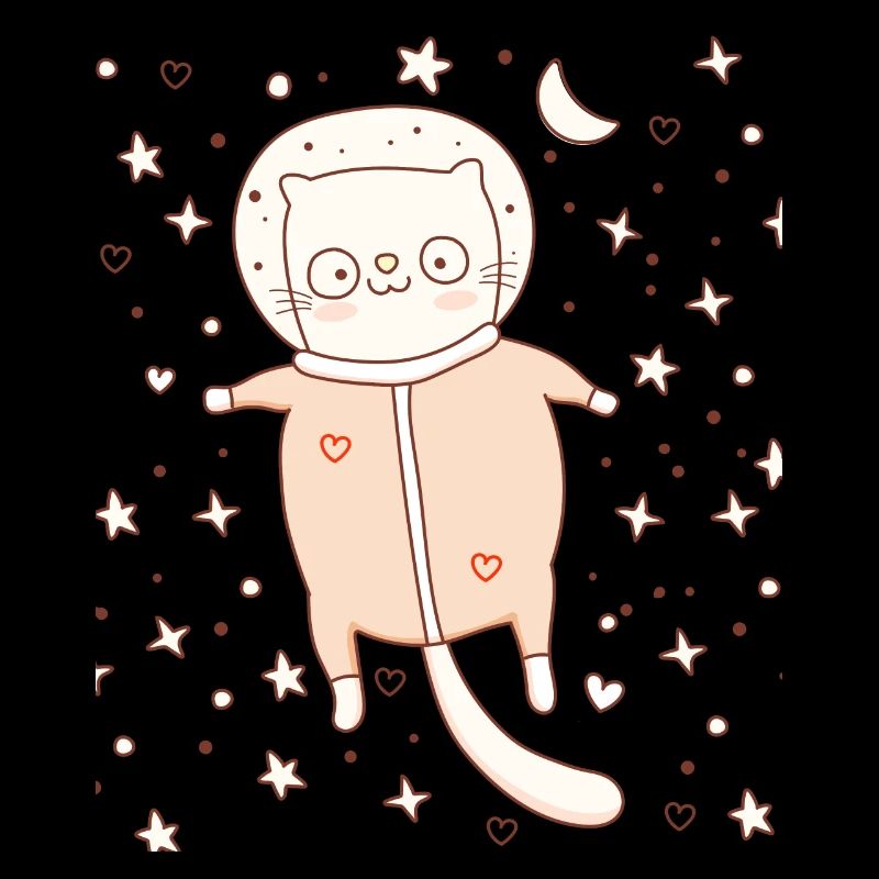 Chaton mignon en tenue spatiale