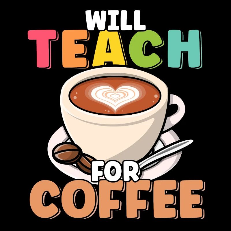 Enseignera pour l’amateur de café drôle de professeur mignon