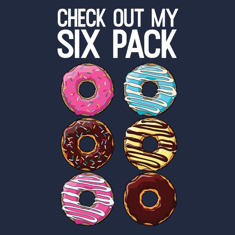 Check Out My Six Pack Funny Donut Lover Dad BOD