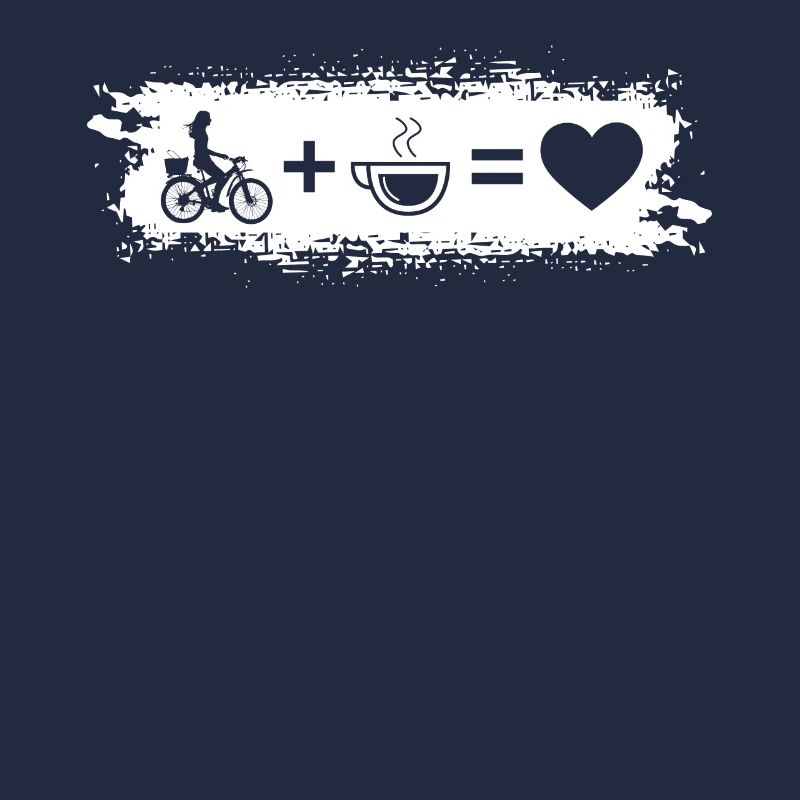 Grunge Rectangle - Coeur - Café - Cyclistes -