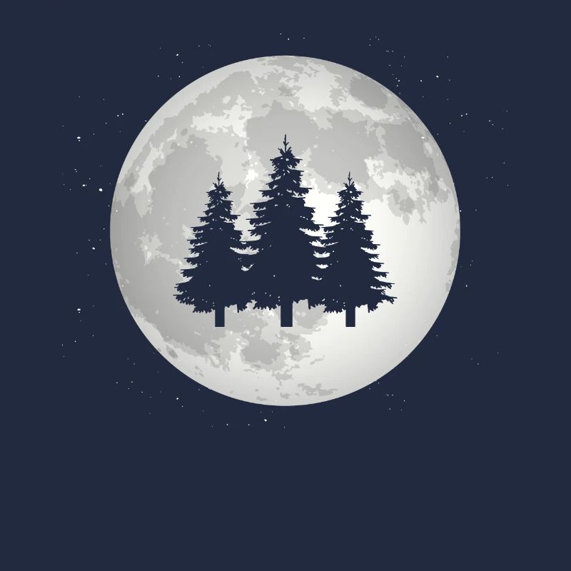Full Moon - Trees -