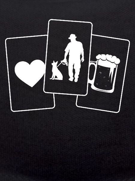 Herz - Bier - Mann mit Hund -