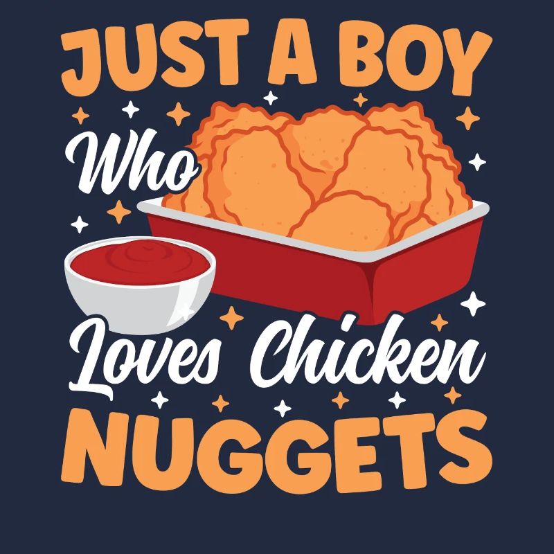 Nur ein Junge, der Chicken Nuggets lustig liebt