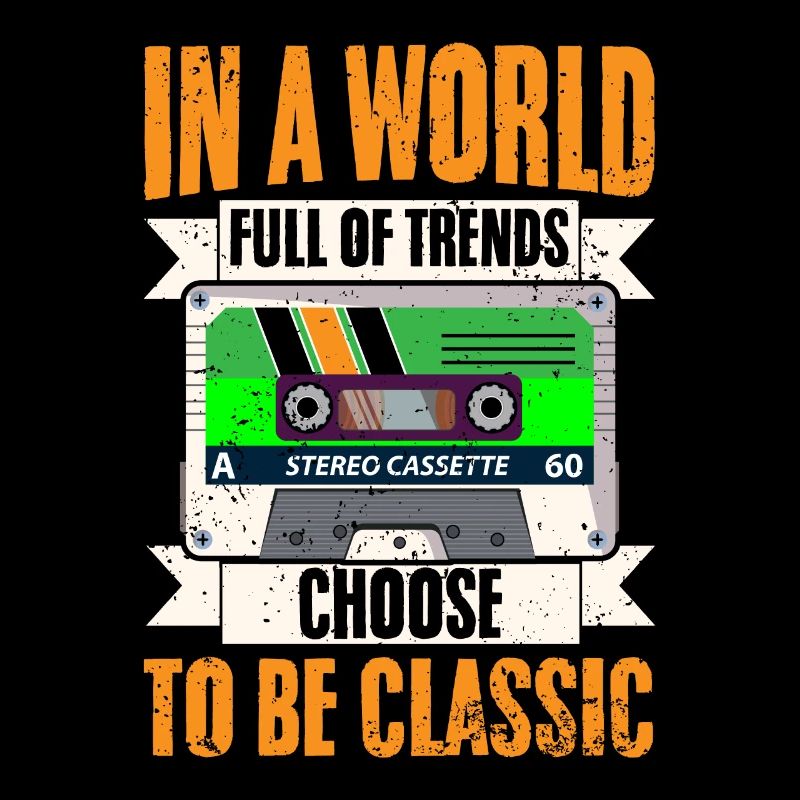 Cassette cool dans un monde plein de tendances Choisissez de