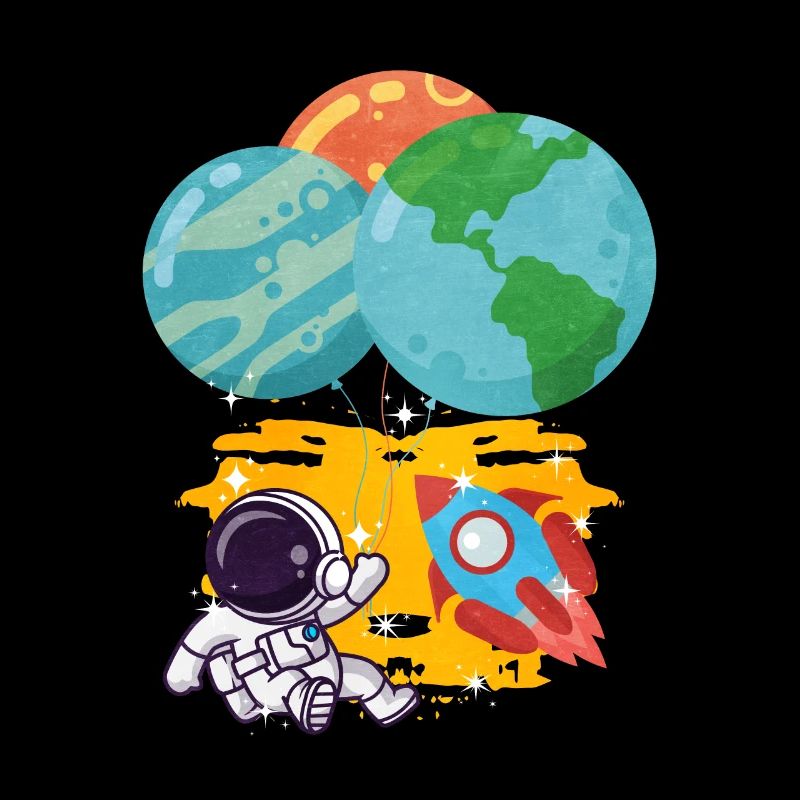 Astronaut Pluto Neptun Erde Balloon