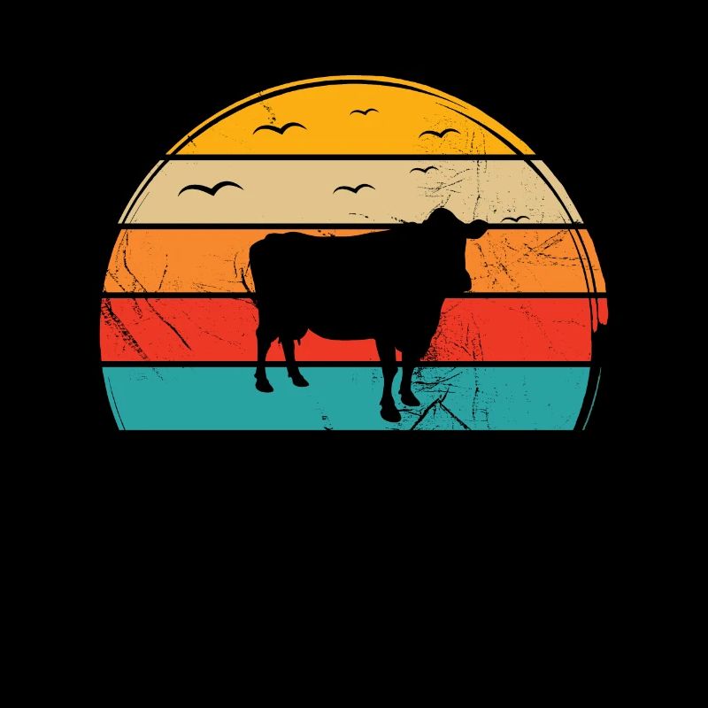 Cow Farmer Retro Gift