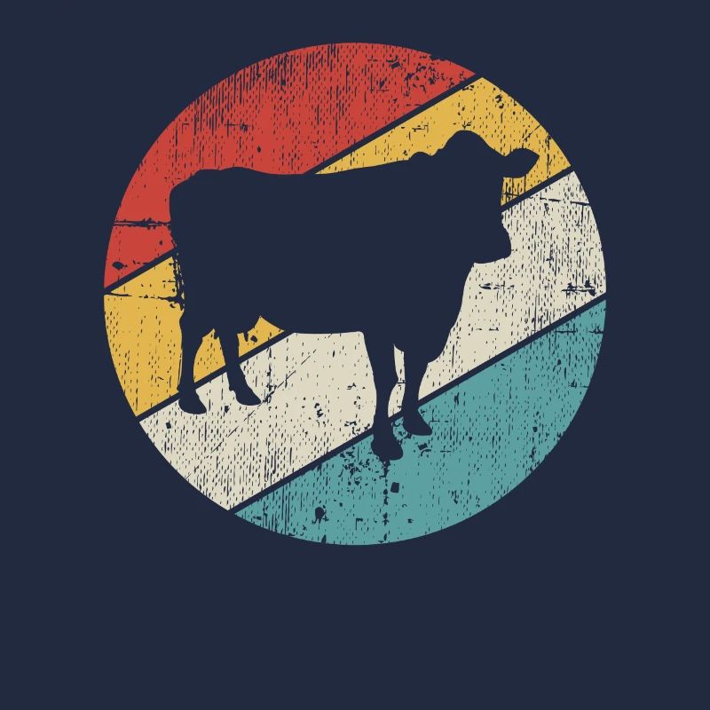 Cow Retro Moo Farmer Milk Farm Gift