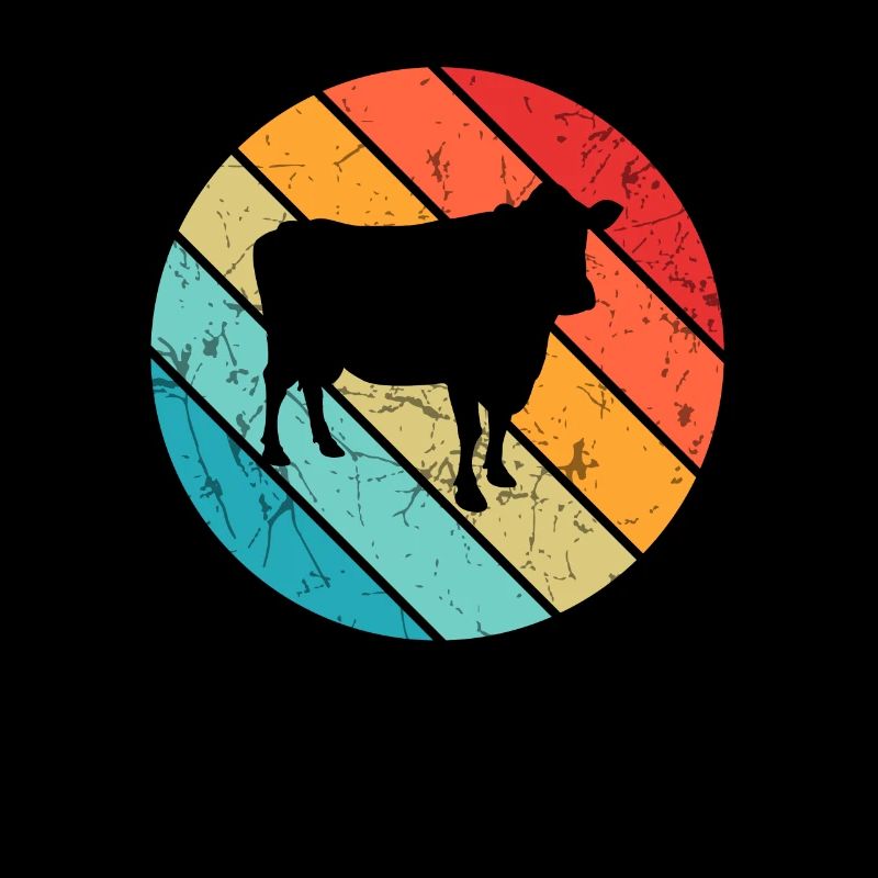 Kuh Tier Bauer Muh Retro Bauernhof Geschenk