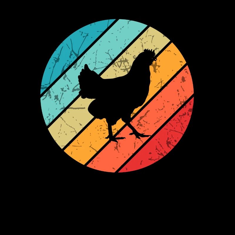 Hühner Retro Hahn Bauer Retro Bauernhof Geschenk