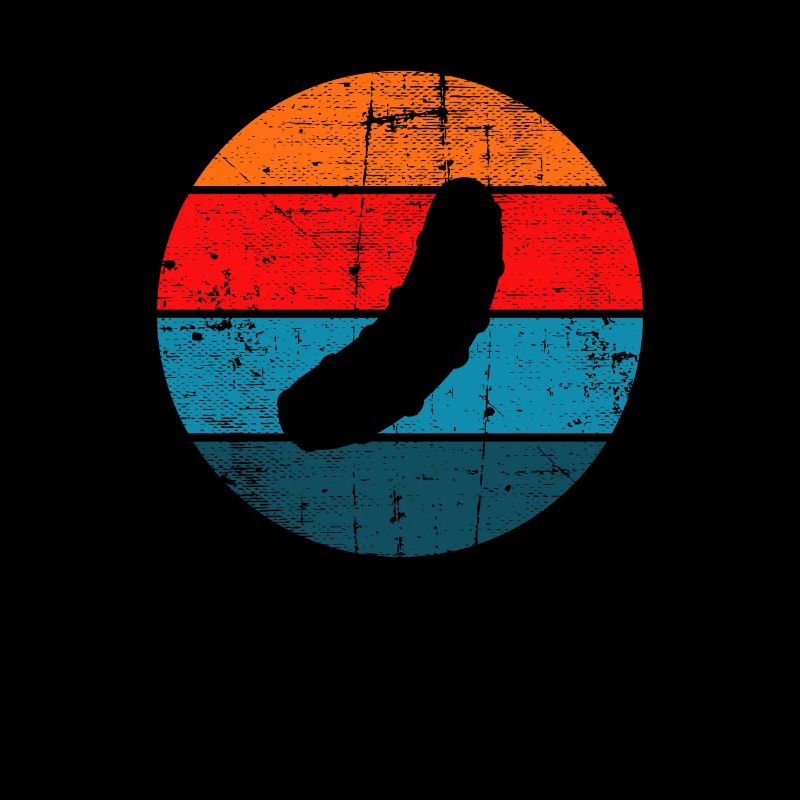 Concombre cornichon cercle rétro cadeau