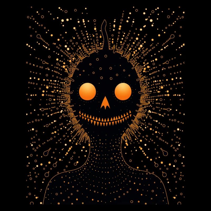 A Creepy Orange Smiling Monster