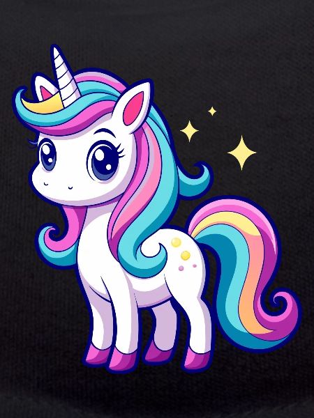 Süßes Regenbogen-Einhorn