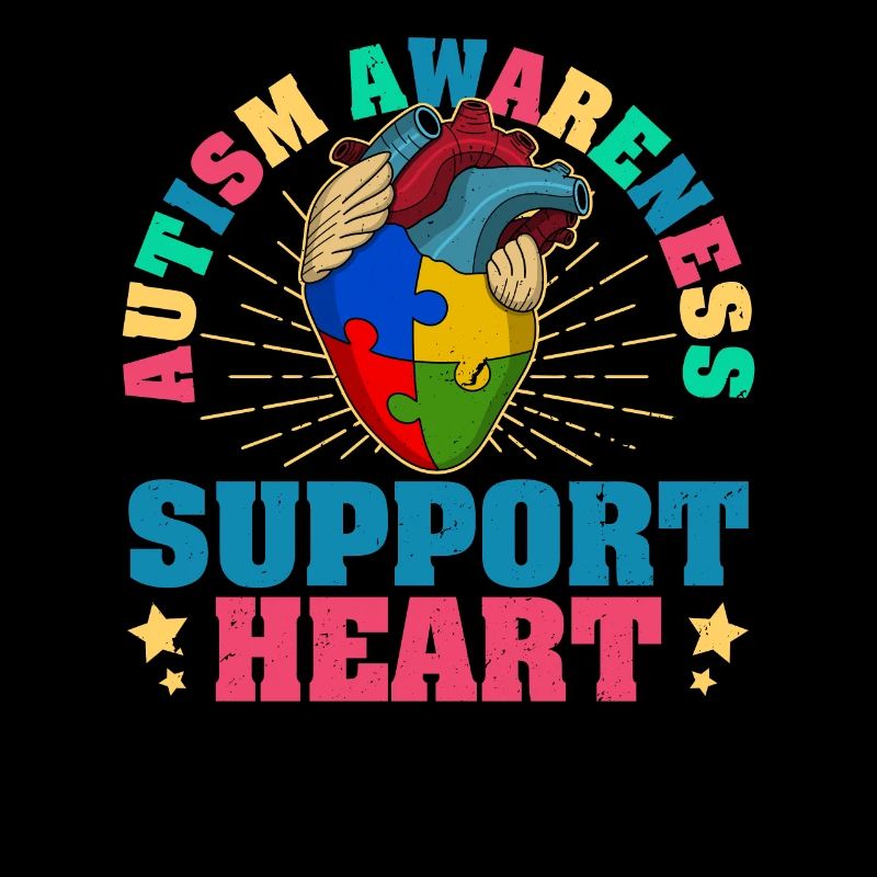 Autism awareness Herz support heart