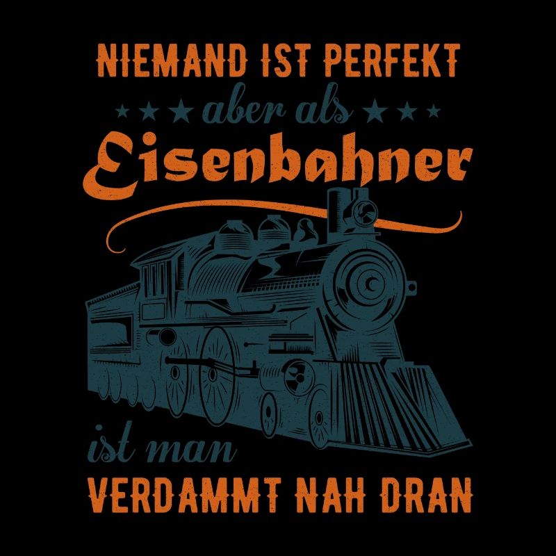 Lokomotive Eisenbahner Perfekt man