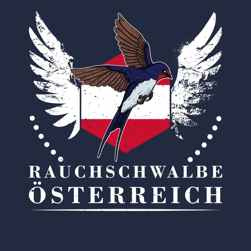 Hirondelle rustique Autriche drapeau oiseau
