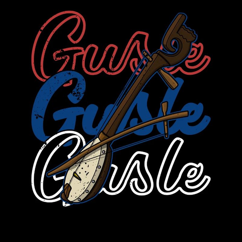 Serbie Balkan Gusle musique drapeau