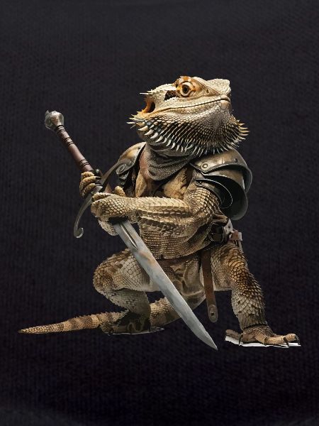 Bearded Dragon Knight Medieval