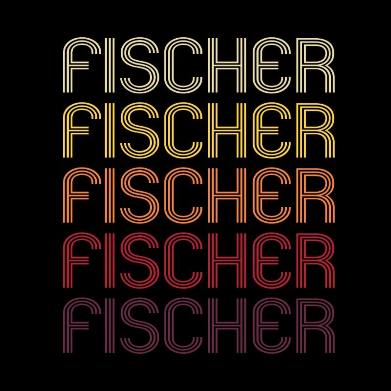 Fischer Familie Retro Nachname Geschenk