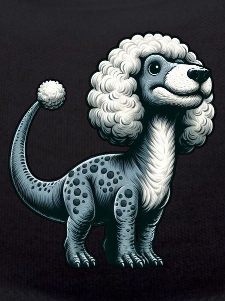 Bizarre Dino-Trex-Poodle-Fusion Mythical Creatures