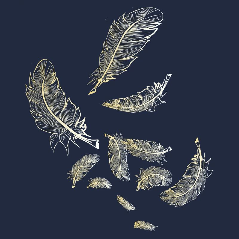 feathers fluttering