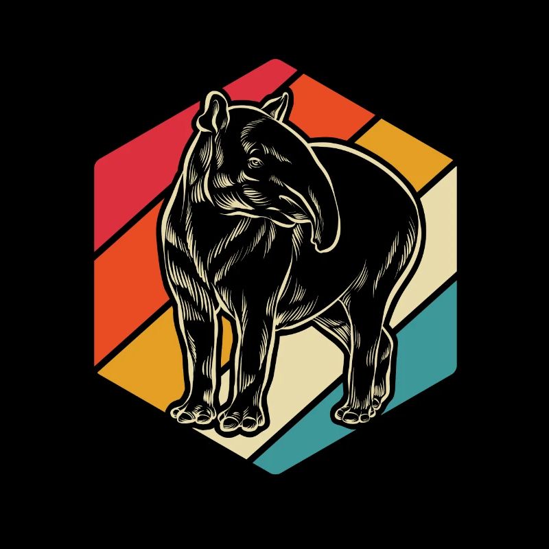 Tapir Vintage Retro - Gift
