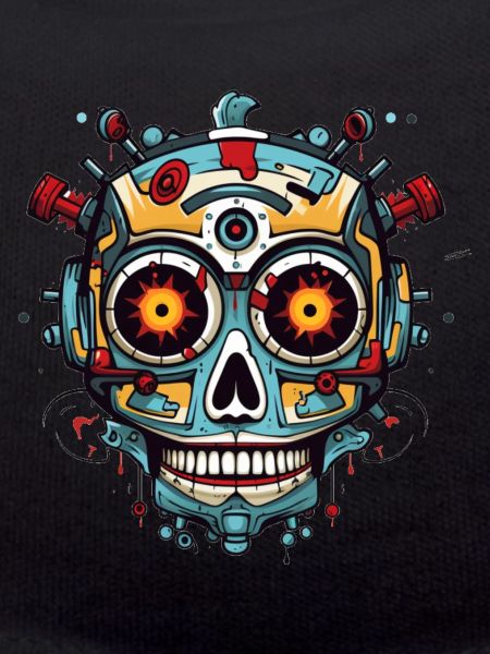 Mexican skull of robot