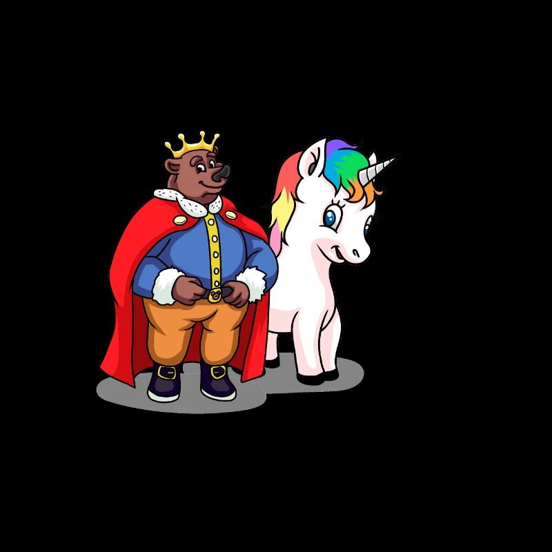 Teddy Bär Einhorn Fantasy Kinder Comic Cartoon