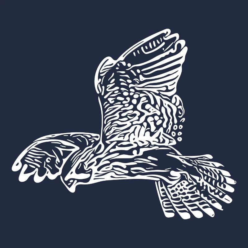 Elegant falcon with wings in vibrating flight