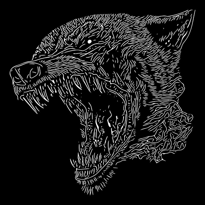 Effrayant Vintage Halloween Wolf Portrait