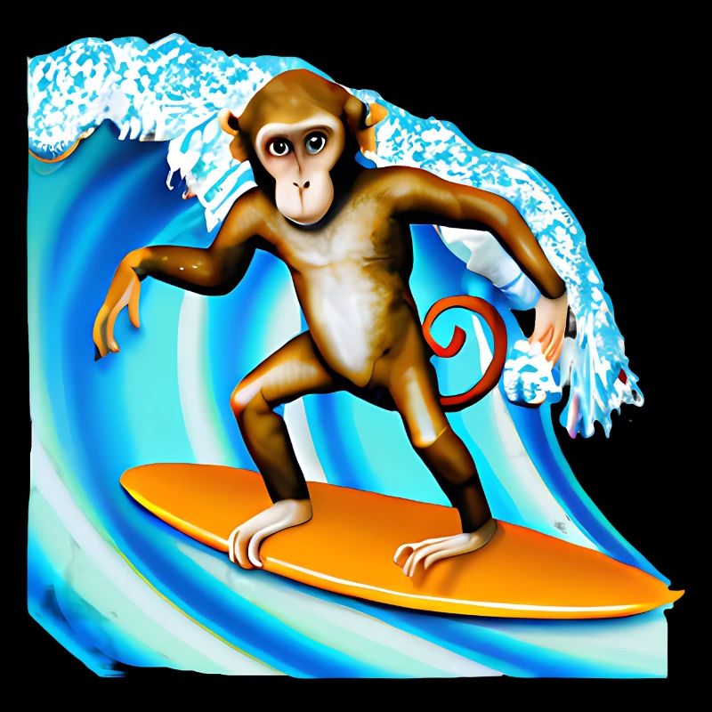 Surfer Affe