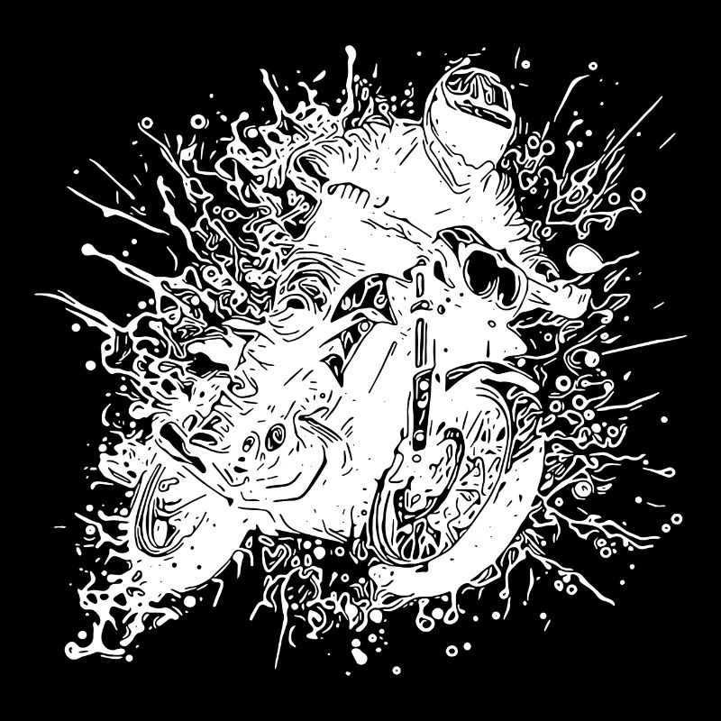 Motorrad Rennsport Sprung Splash Style