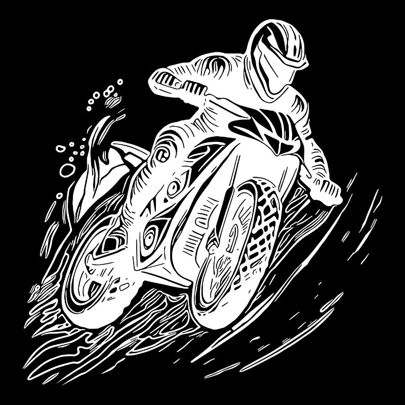 Moto tout-terrain course de pilote tout-terrain