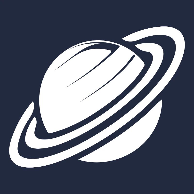 Planet Saturn with rings in the solar system