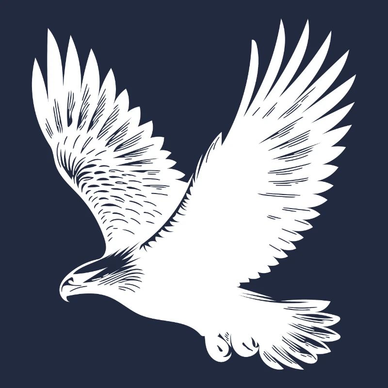 Elegant eagle on huge wings