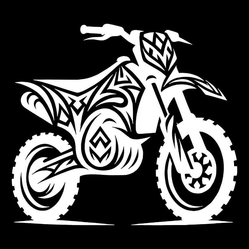 Machine tout-terrain de moto dans le style de tatouage